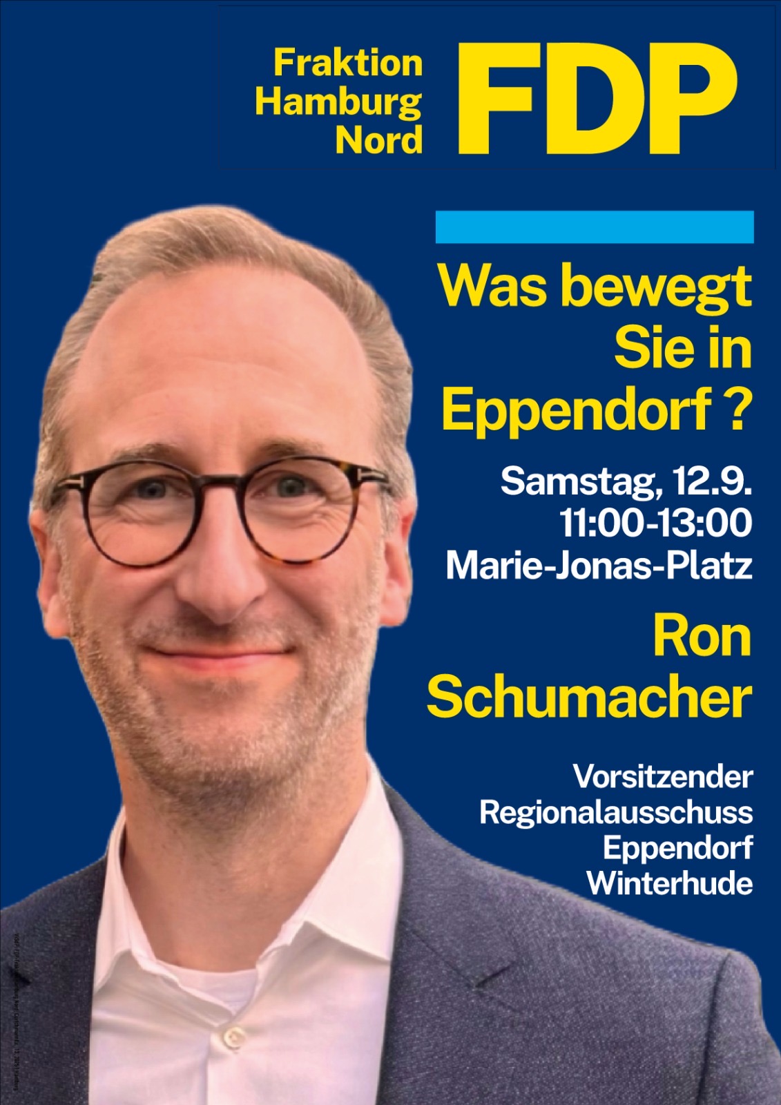 Ron Schumacher, Vorsitzender Regionalausschuss Eppendorf-Winterhude 