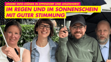 Auf den Info-Ständen in Eppendorf und Uhlenhorst